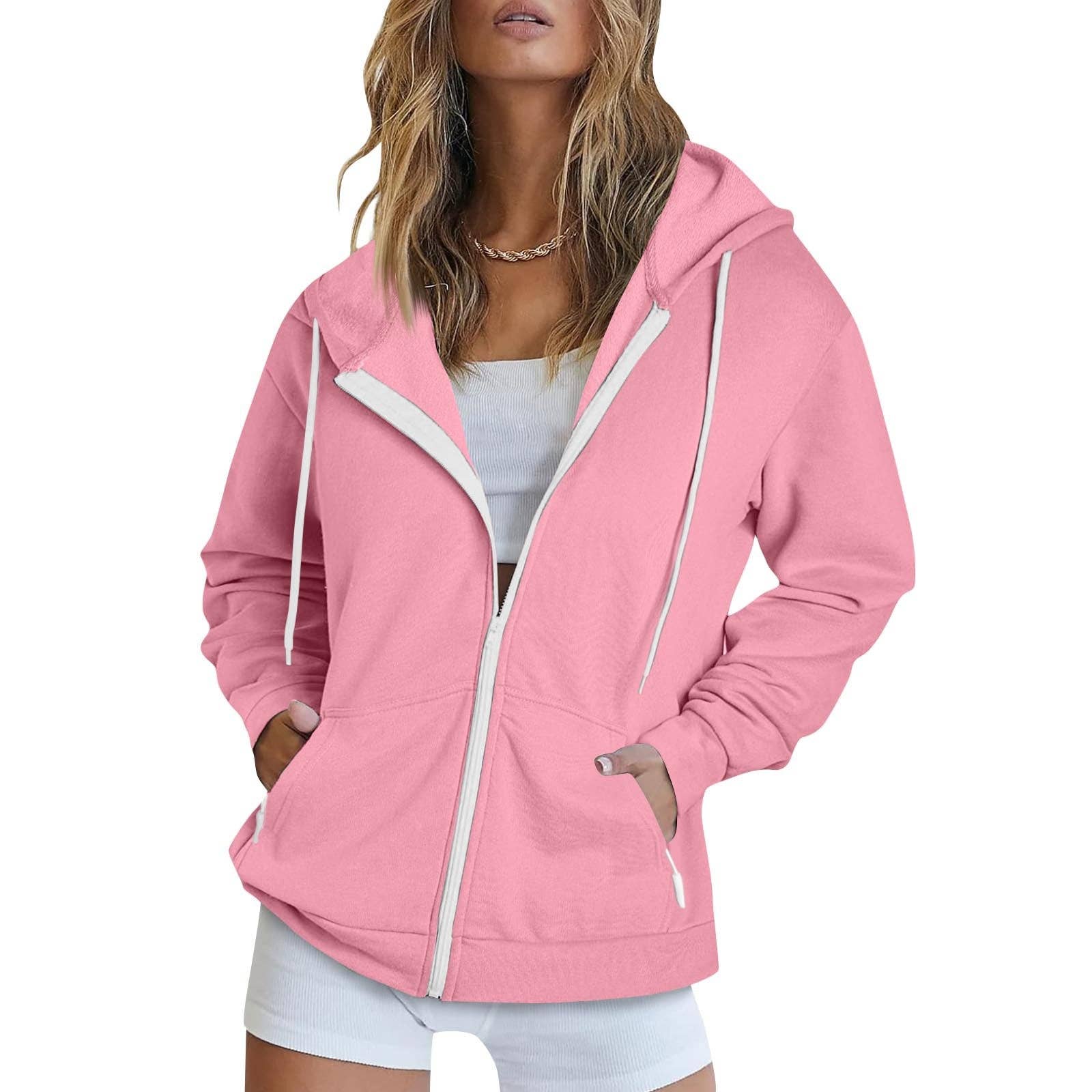 SALINA TRADING INC - Wholesale Hoodie - Women's - Unisex Hooded Zipper Jacket Casual Sports Hoodie2