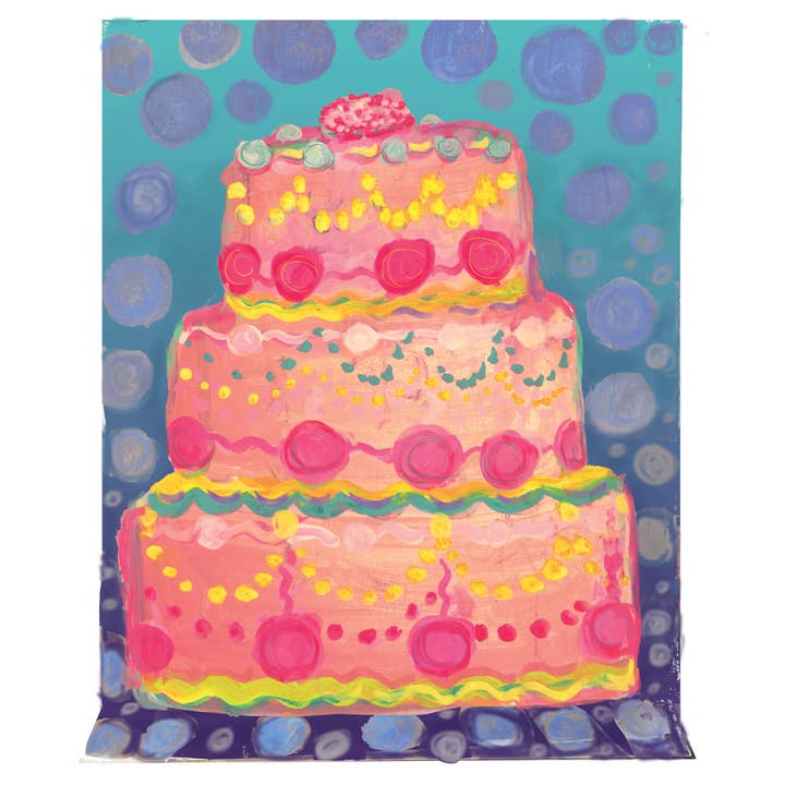 Bright Kitschy Fun Sweet Cake Art Print for wholesale by Very Curious Art
