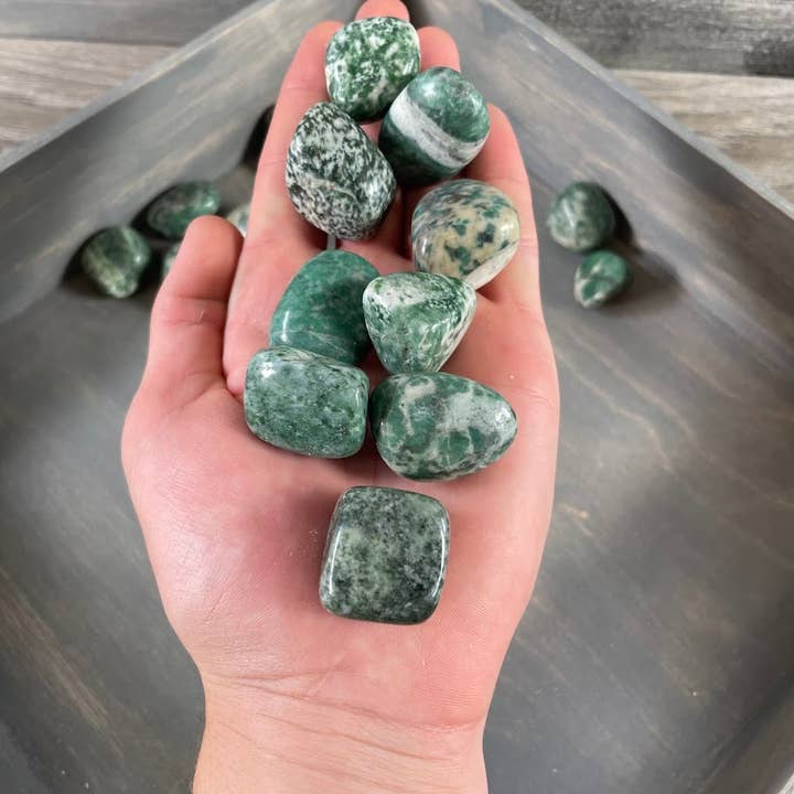 Tumbled China Jade Stones 1LB –  Bulk for Crystal Shops and other Purchase Wholesale green jade. Free Returns & Net 60 Terms on Faire trending on Faire.