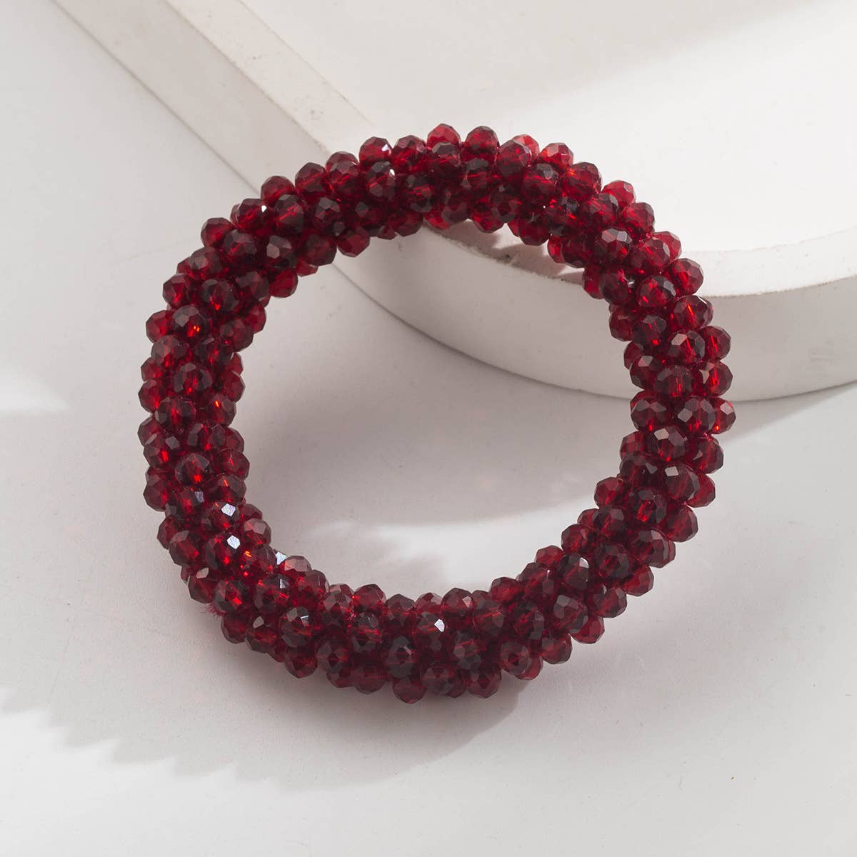 ACCITY - Wholesale Hair Tie - Dopamine Crystal Beaded Hair Tie Bracelet_CWAJE059062