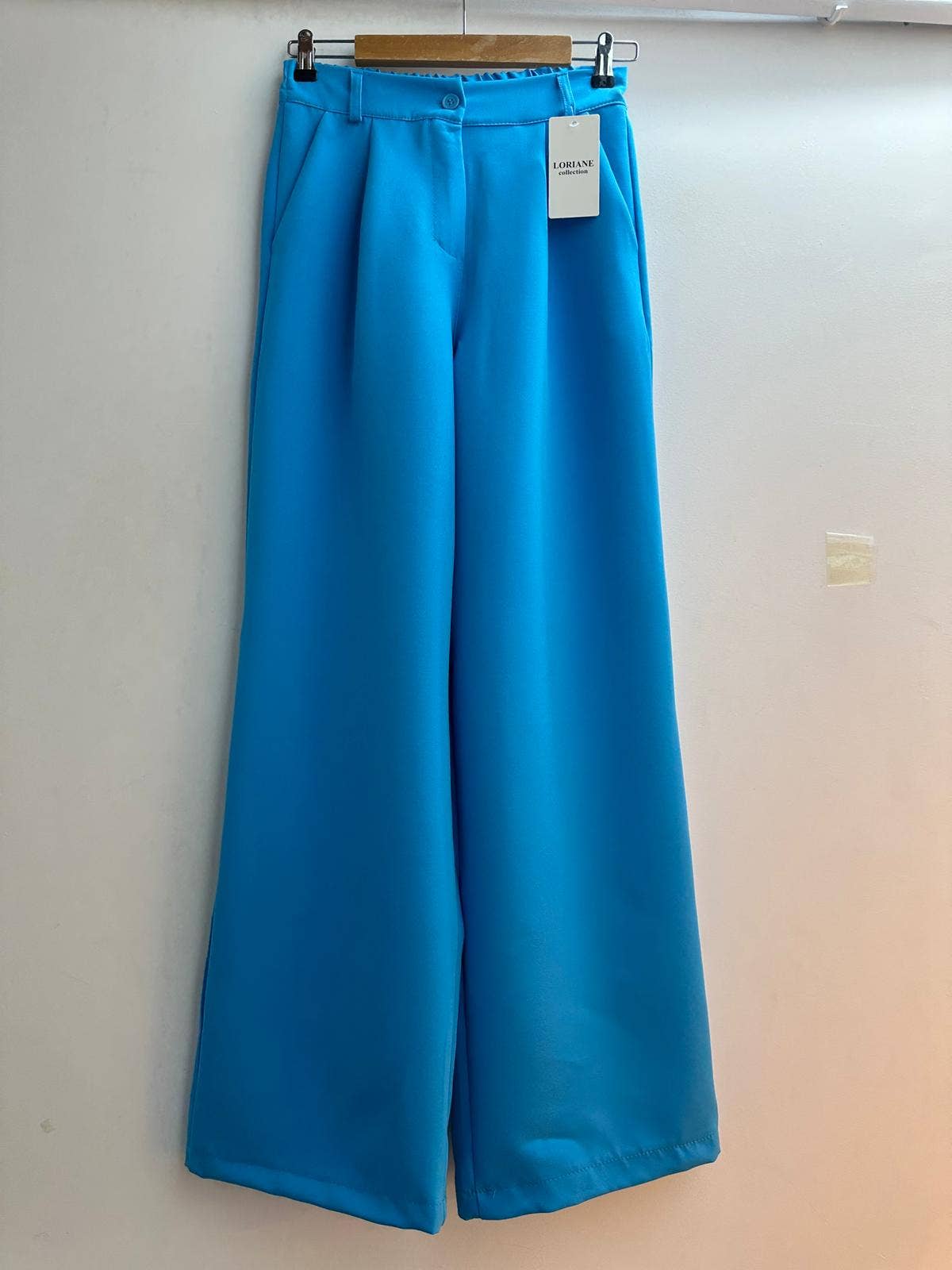 LORIANE - Wholesale Pants - Women's - 12429 Plain wide-leg pants9