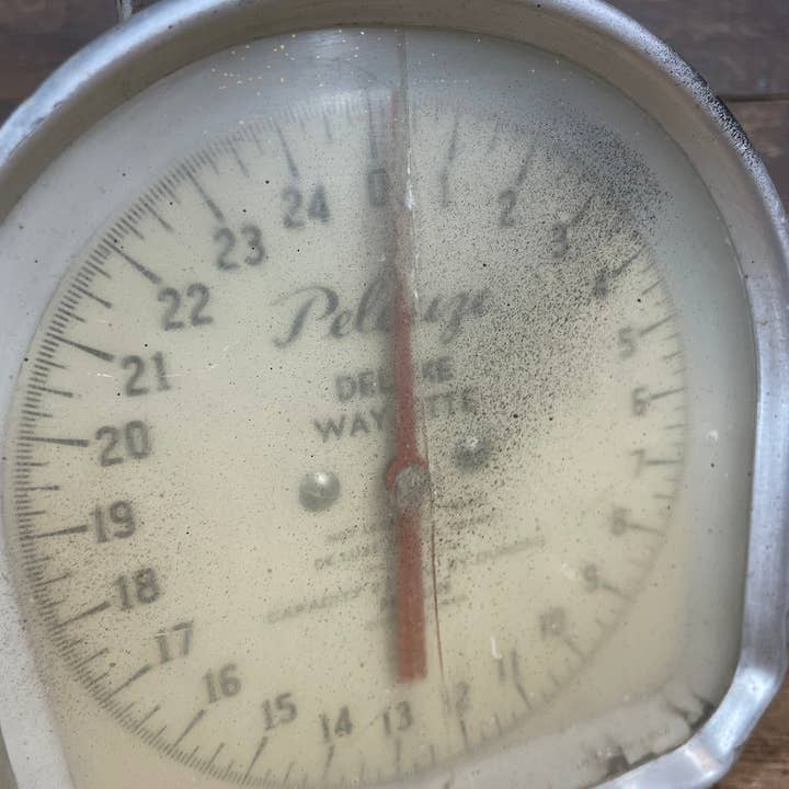 My Amigos Imports - Wholesale Decorative Tabletop Object - Vintage Small Metal Scale-ER-Farmhouse-7x7x9 inches-Old-#2 1