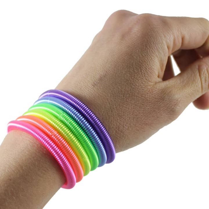 Curious Minds Toys - Wholesale Fidget Toy - Kids - 1 Bright Spring Coil Fidget Bracelets - Sensory Fidget Toy1