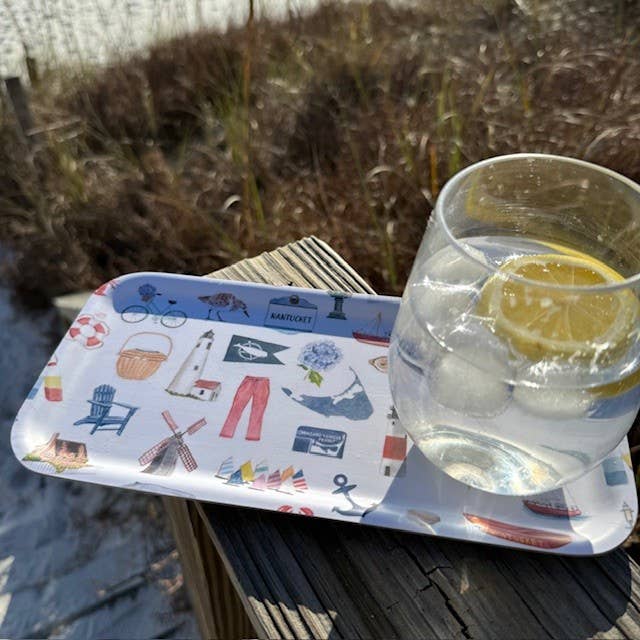 The Muddy Dog - Vendita all'ingrosso Vassoi da portata - Vassoio da portata Fleur Rosa: Tre dimensioni3