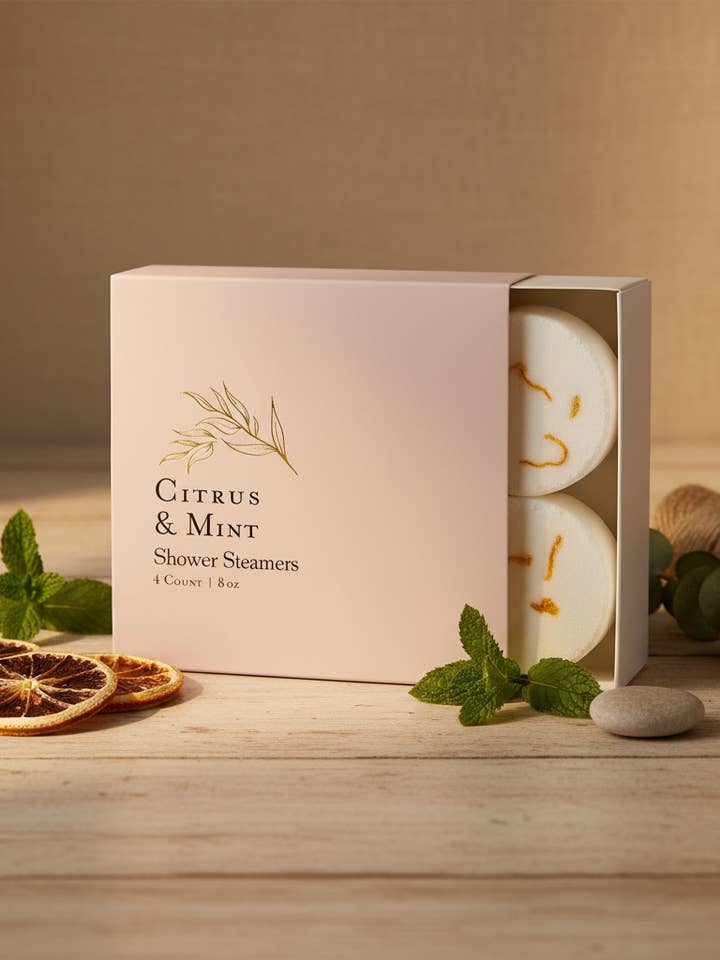 Coffret cadeau Citrus & Mint l Shower Steamer pour la vente par Woodsy Homelife