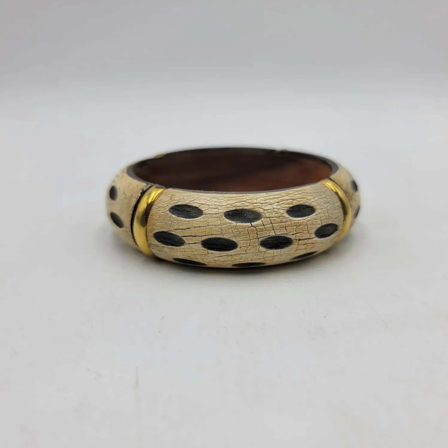 Treasure Jewelry - Wholesale Armband - Buffelhoorn Armband Dierenprint Armband met Messing Basis Hout3