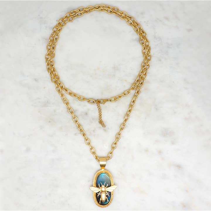 Bee Royal Labradorite - Necklace NCN1076LD for wholesale by NIIKI PARIS