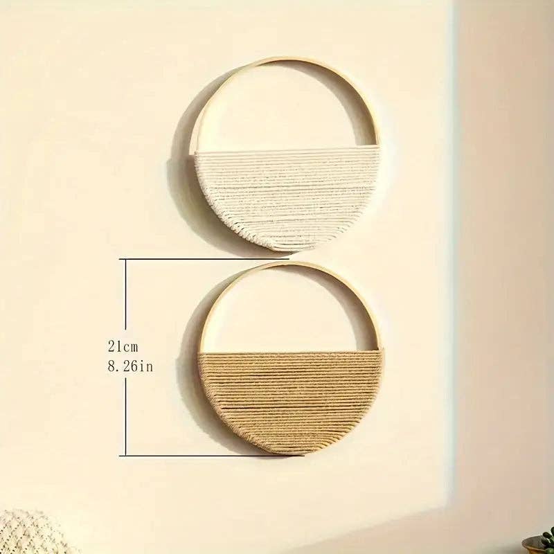 Huis Van Merken - Wholesale Wall Accent - 2pcs Handcrafted Bamboo Wall Art Set3