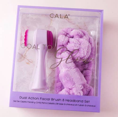 Best Beauty Group - Wholesale Facial Care Set/Kit - CALA Goal to Glow Dual Action Facial Brush & Headband Set4