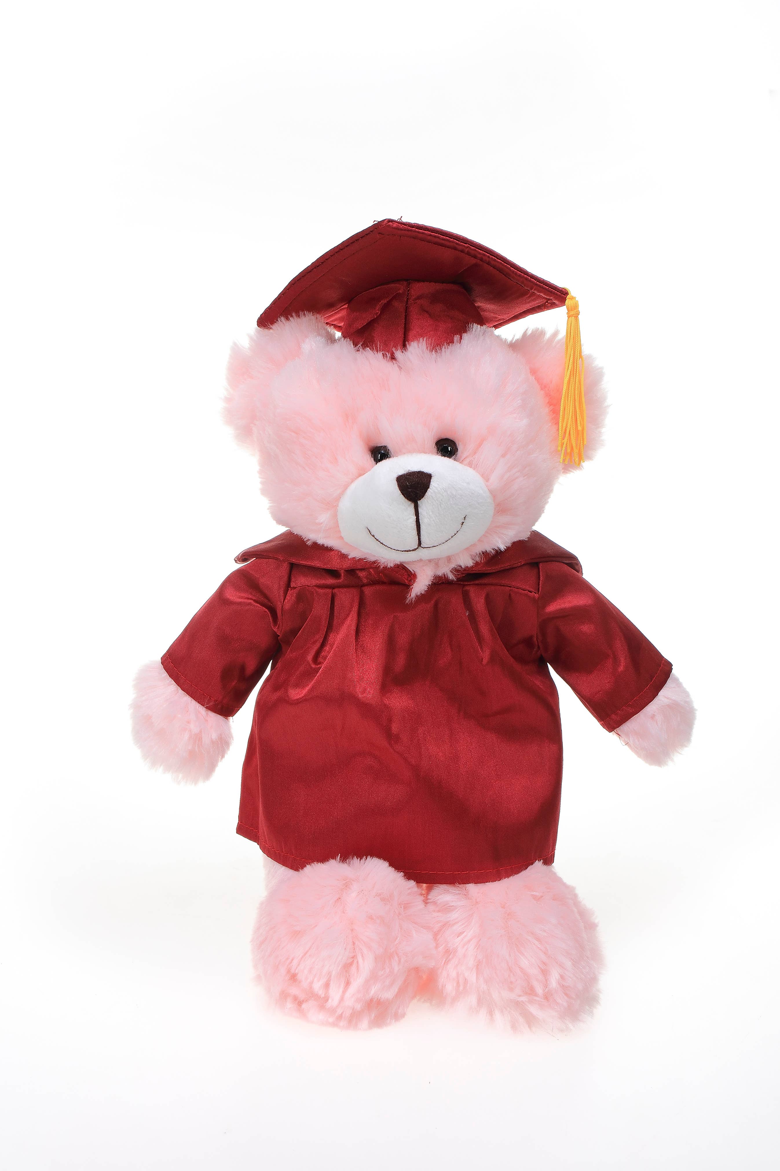 Plushland - Venta al por mayor Peluche - Niños y bebés - Juguete de peluche y peluche Graduation Imprint con forma de oso rosa, 11 pulgadas1