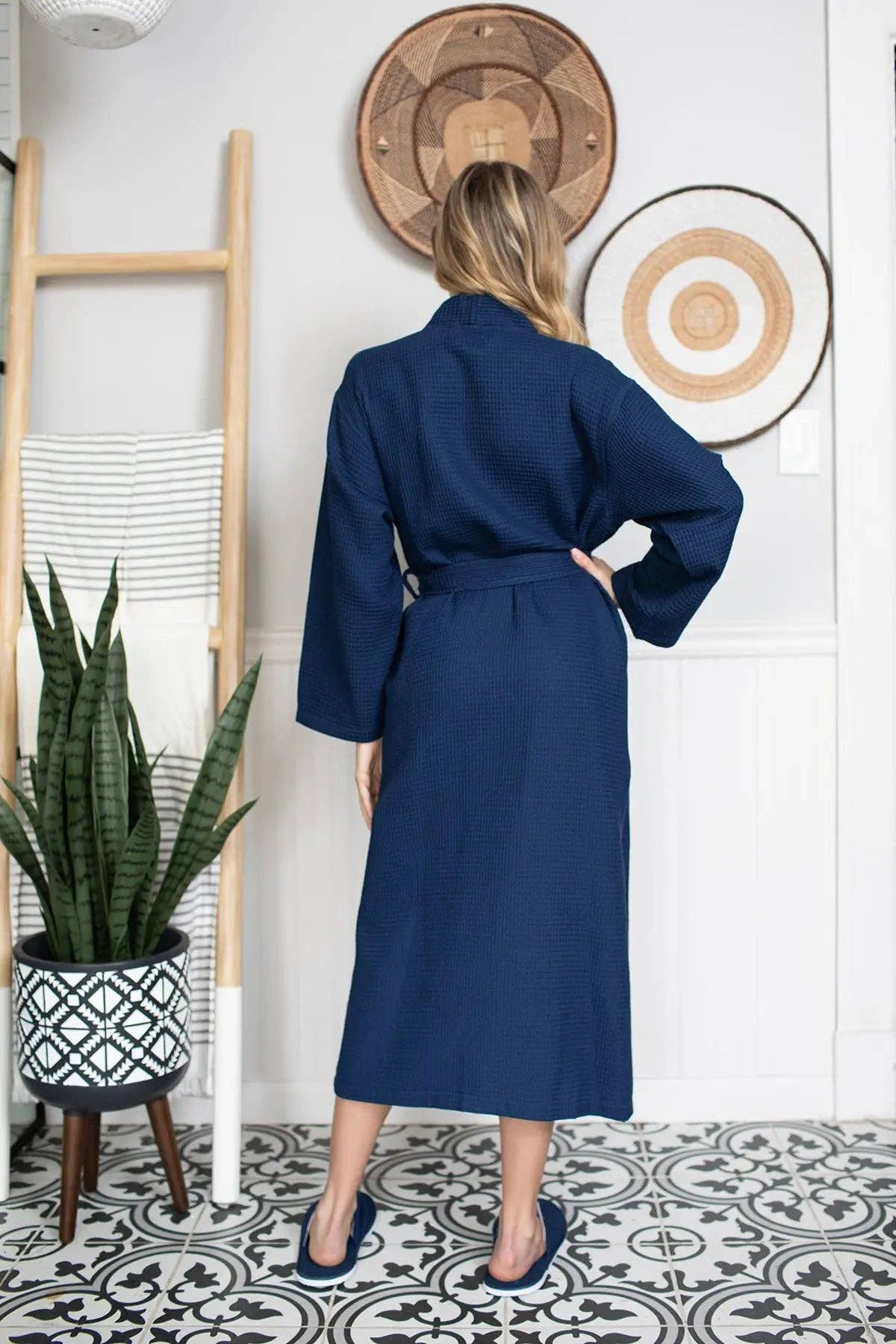 Lotus Linen - Wholesale Robe - Women's - Lightweight Cotton Waffle Robe for Women- SPA Bathrobe39