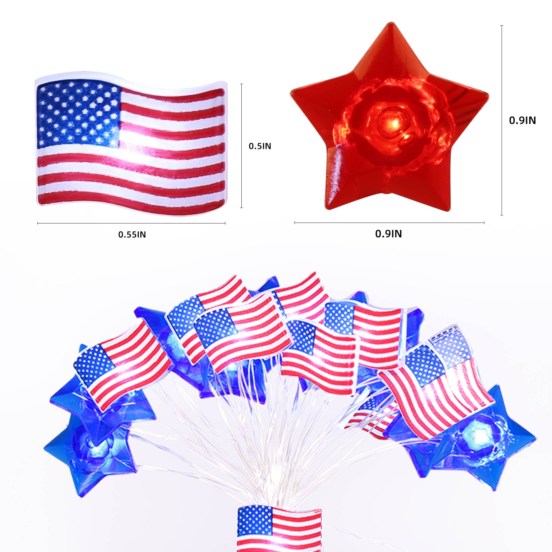 SELLVAY Fairy String Lights - Wholesale String Lights - 4th of July Decorations - 40 LED String Lights2