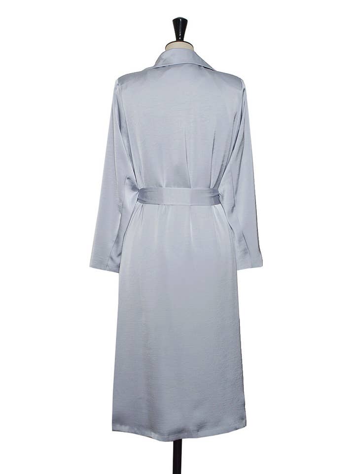 ELLI WHITE - Venta al por mayor Gabardina - Mujer - Gabardina suave de satén con cinturón4