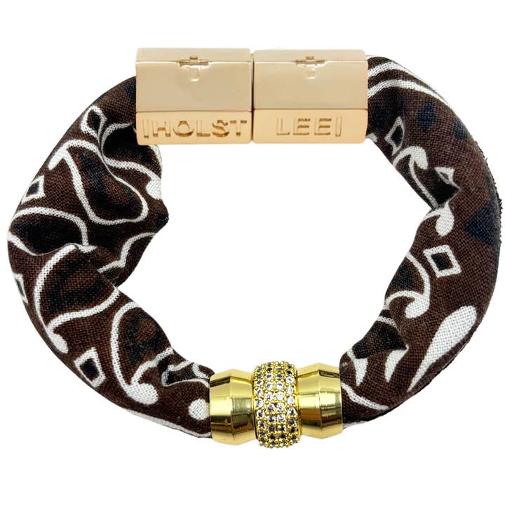 Braccialetto Bandana - Cioccolato per la vendita all'ingrosso da parte di Holst and Lee