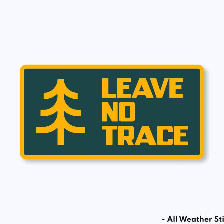 Leave No Trace Sticker for wholesale by Rainier Watch Supply Co
