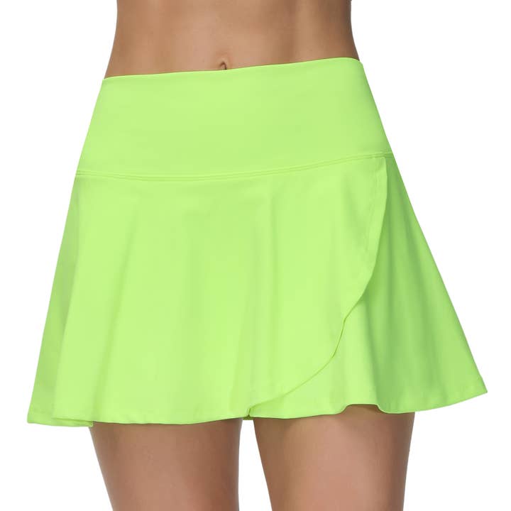 Neon Yellow Skirt-Skort for wholesale by Millie Rose