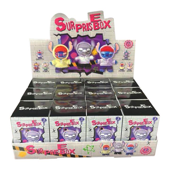 K & S WHOLESALE INC - Wholesale Keychain - Kids - Funny character keychain Surprise Box 12 CT Counter Display