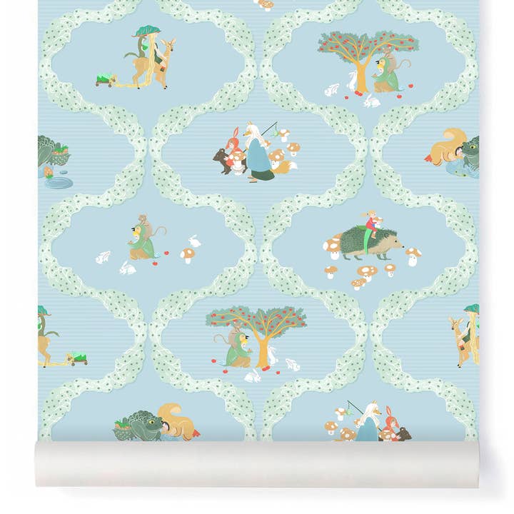 LES ENFANTS PERDUS behang in Sky-kleur voor wholesale door Little Cabari