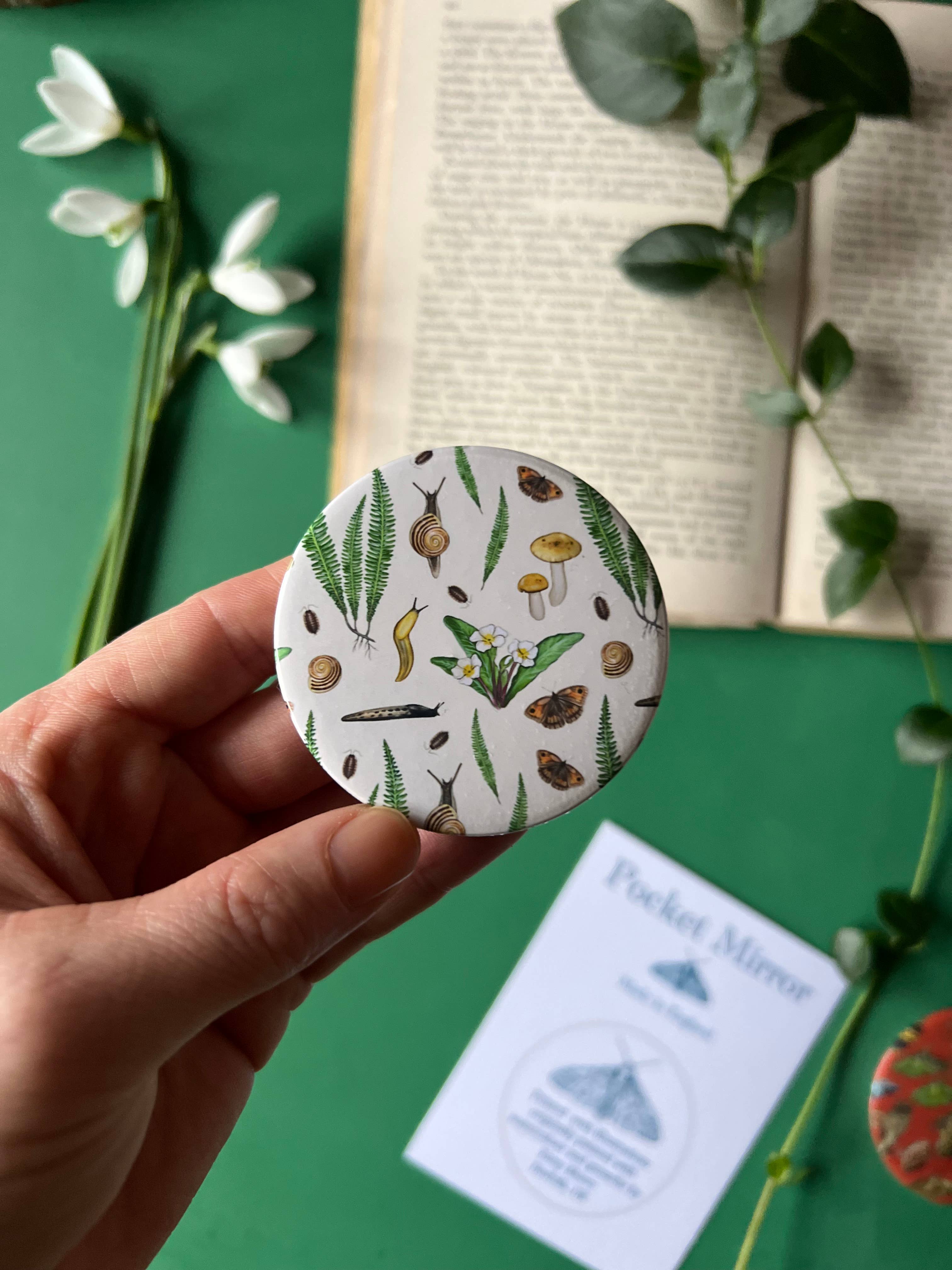 Tansy Moore - Wholesale Compact Mirror - Forest Floor Pocket Mirror4