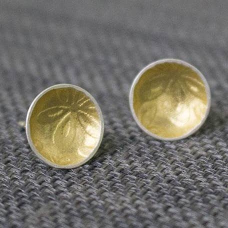Golden Flora Cup Stud Earrings for wholesale by Joanne Tinley Jewellery