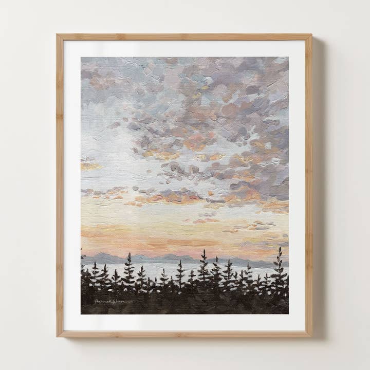 "Porch Sunset" Fine Art Print for wholesale by Hannah Weisner Art