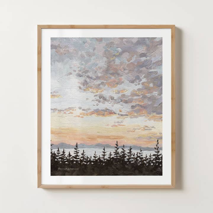 "Porch Sunset" Fine Art Print for wholesale by Hannah Weisner Art