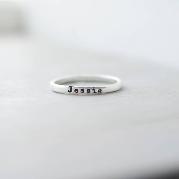 Simpli Stamped - Wholesale Band/Stacked Ring - Customizable Sterling Silver Rings for Women