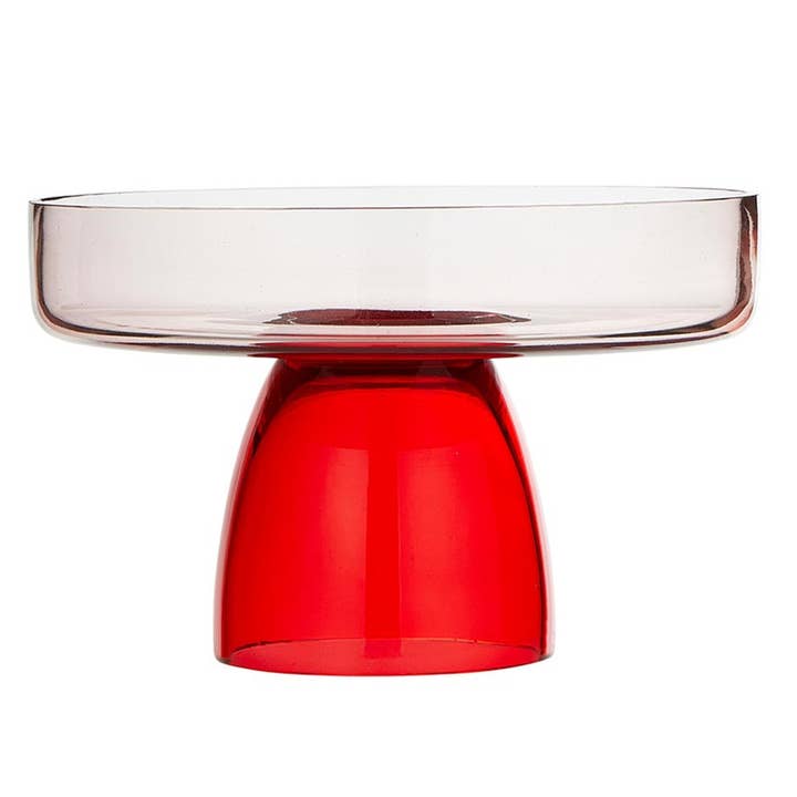 7" Glass Cake Stand for wholesale by Slant Collections by Creative Brands