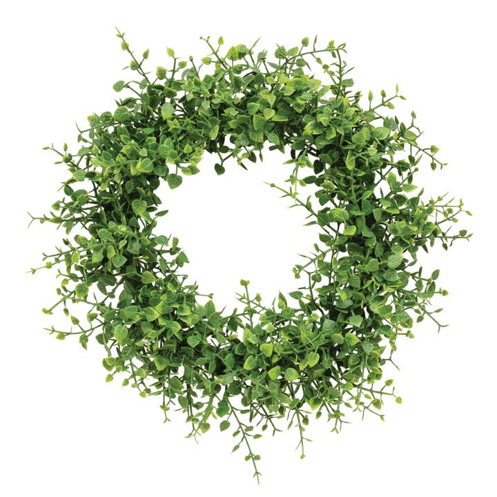 Üppiger Baby-Eukalyptus-Kerzenring - 16,5 cm für den Großhandel von Col House Designs