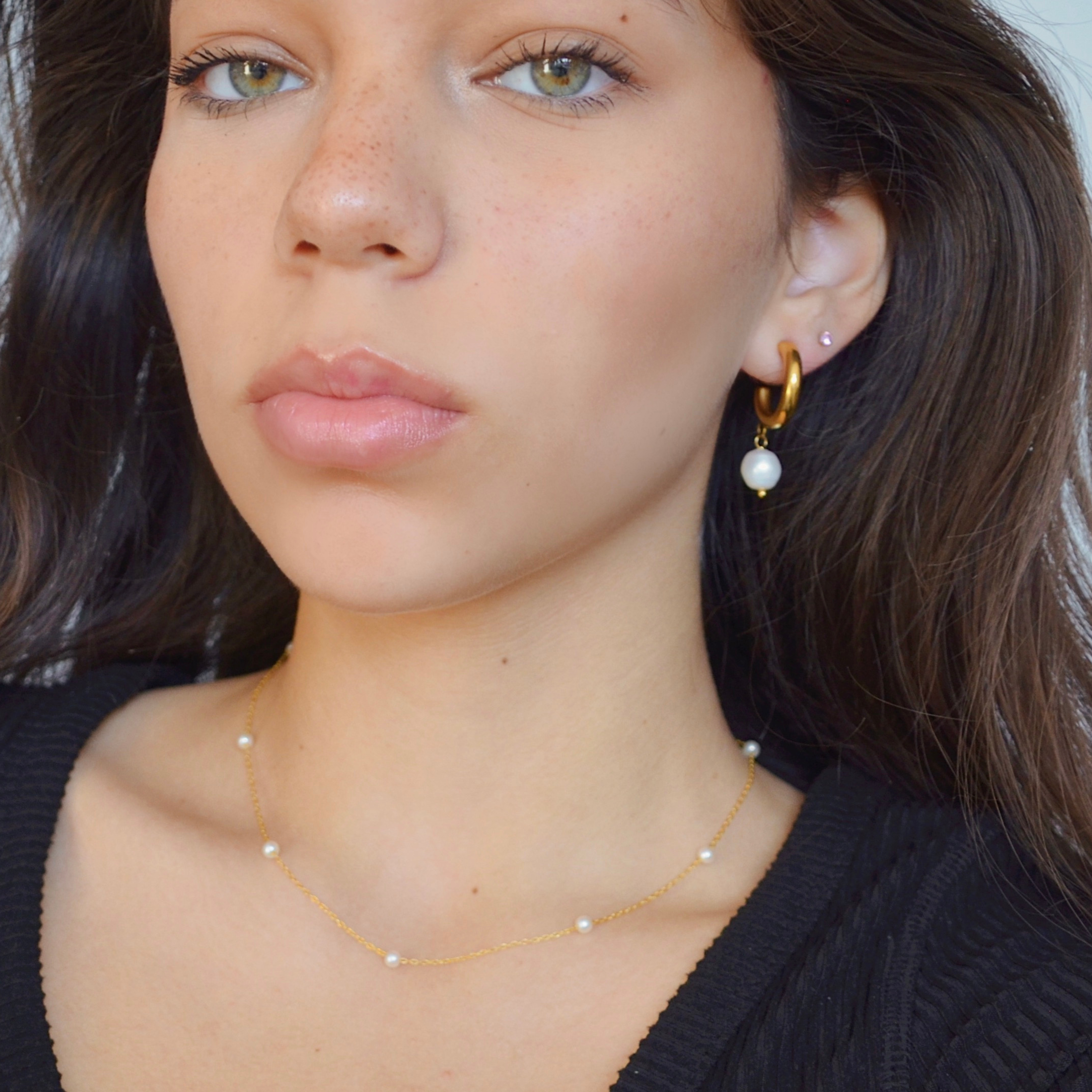 AzzaikJewelry - Wholesale Link & Chain Necklace - Minimalistic Pearl Chain Necklace8