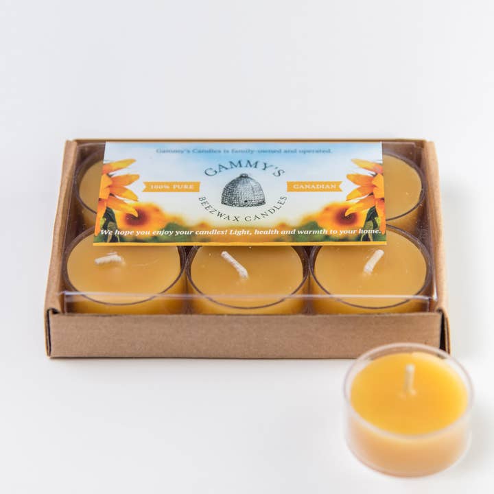 Tealights 6-pack for wholesale by Gammys Beezwax Candles