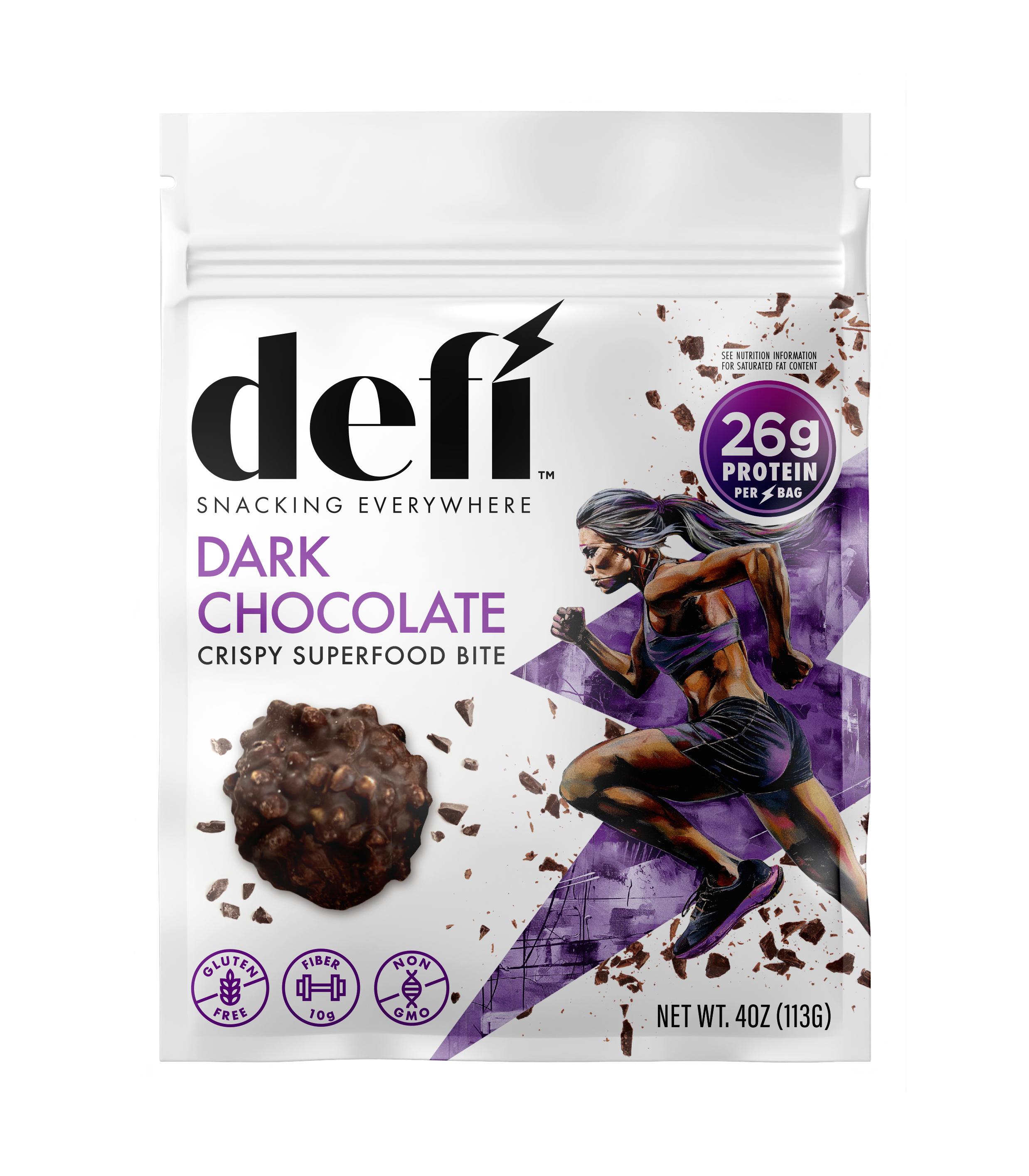DEFI Snacks - Wholesale Chocolate - DEFI Dark Chocolate Crispy Superfood Bite0