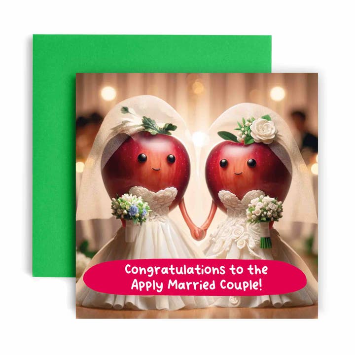 A Toast to the *Apply Married Lesbian Couple Wedding Card for wholesale by Huxters