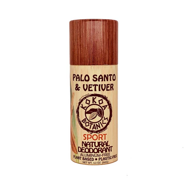 PALO SANTO & VÉTIVER — DÉODORANT NATUREL - Sans Plastiques pour la vente par Kokoa Botanics