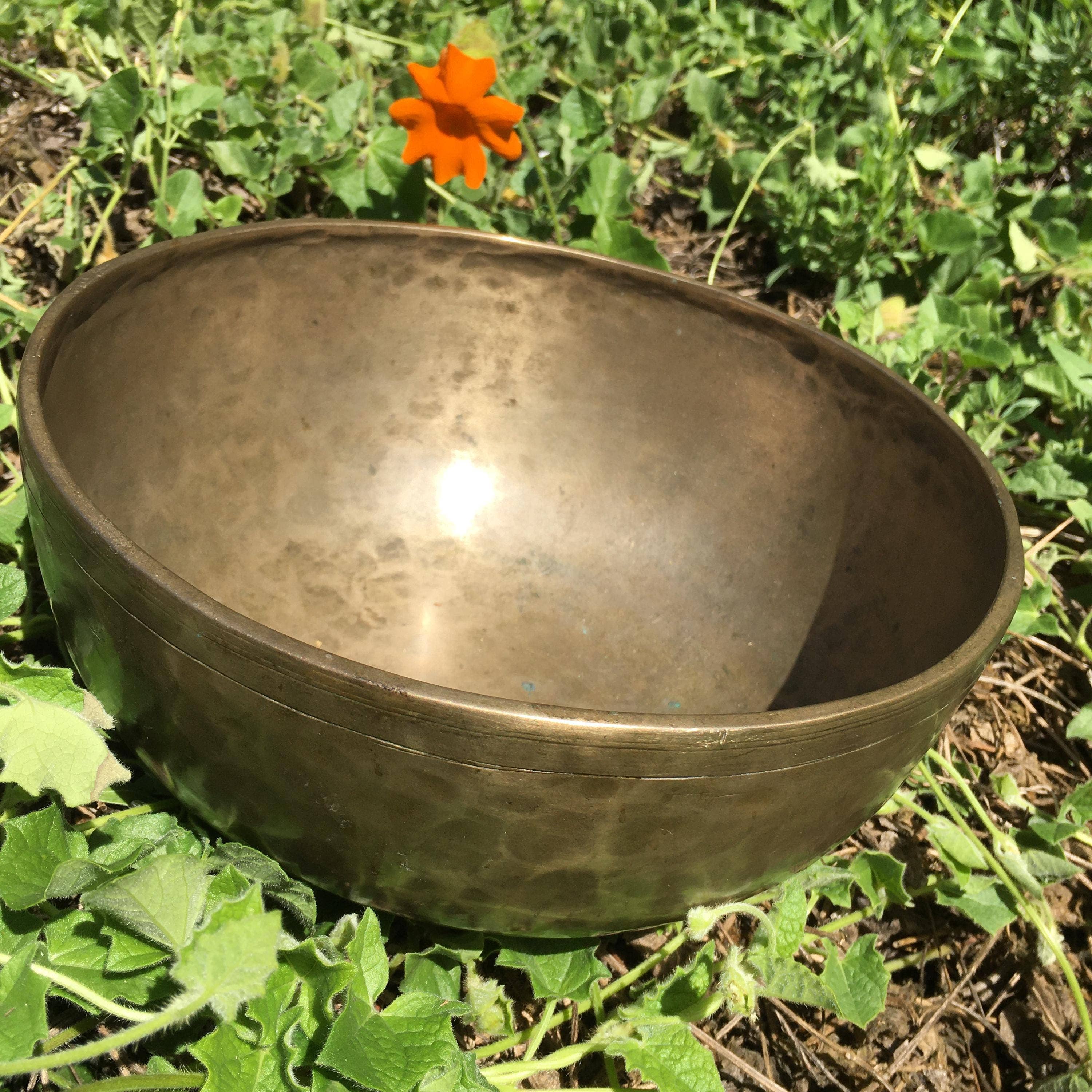 Wildheart Crystals - Wholesale Meditation Supplies - AAA Vintage Hand Hammered Tibetan Singing Bowl 9.255