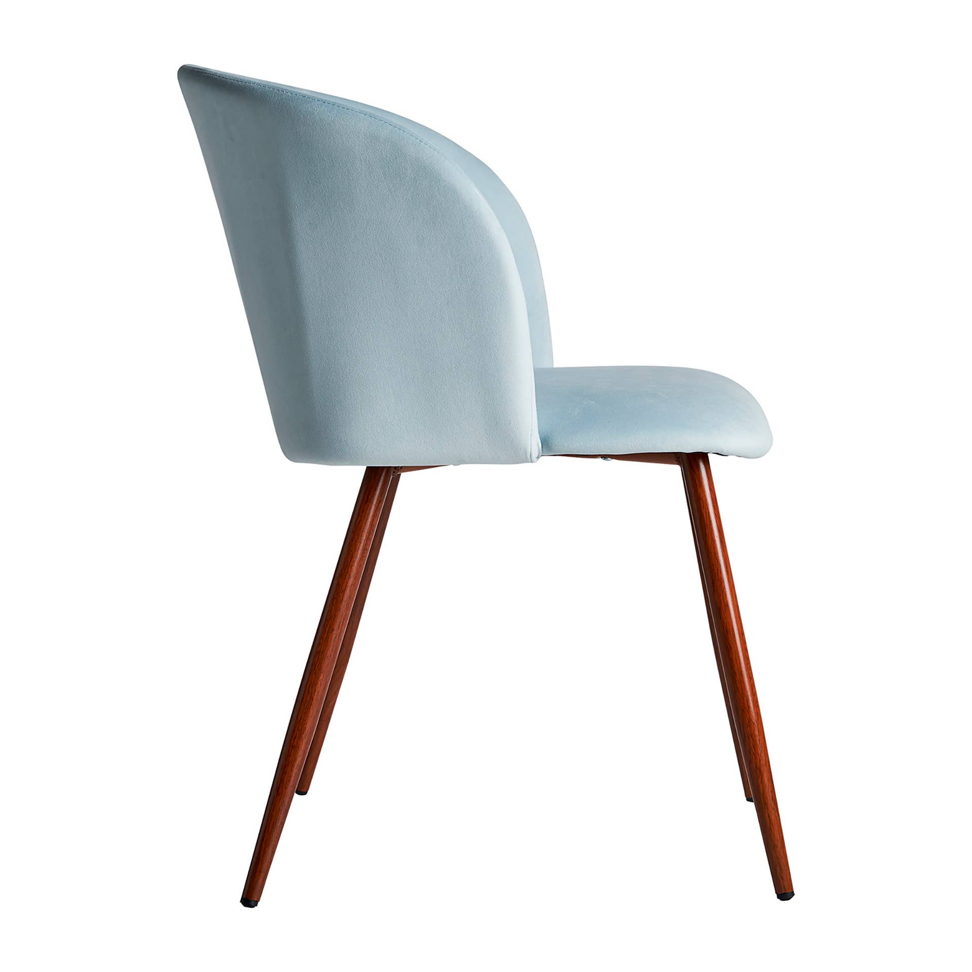 Kodu - Wholesale Chair - Blue velvet chair measuring 50x55x75cm2