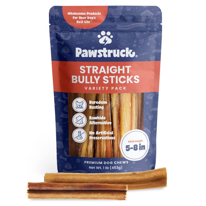 All-Natural 5-8" Bully Sticks for Dogs & Puppies - 1lb Bag for wholesale by Pawstruck