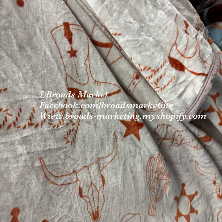 Broads Market - Wholesale Throw Blanket - Howdy Super Plush Blanket