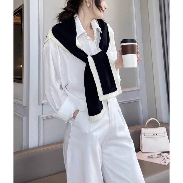 JC Sunny Fashion – wholesale Halsduk - Dam – JC063329 Unik design öppen front knyt sjal wrap3