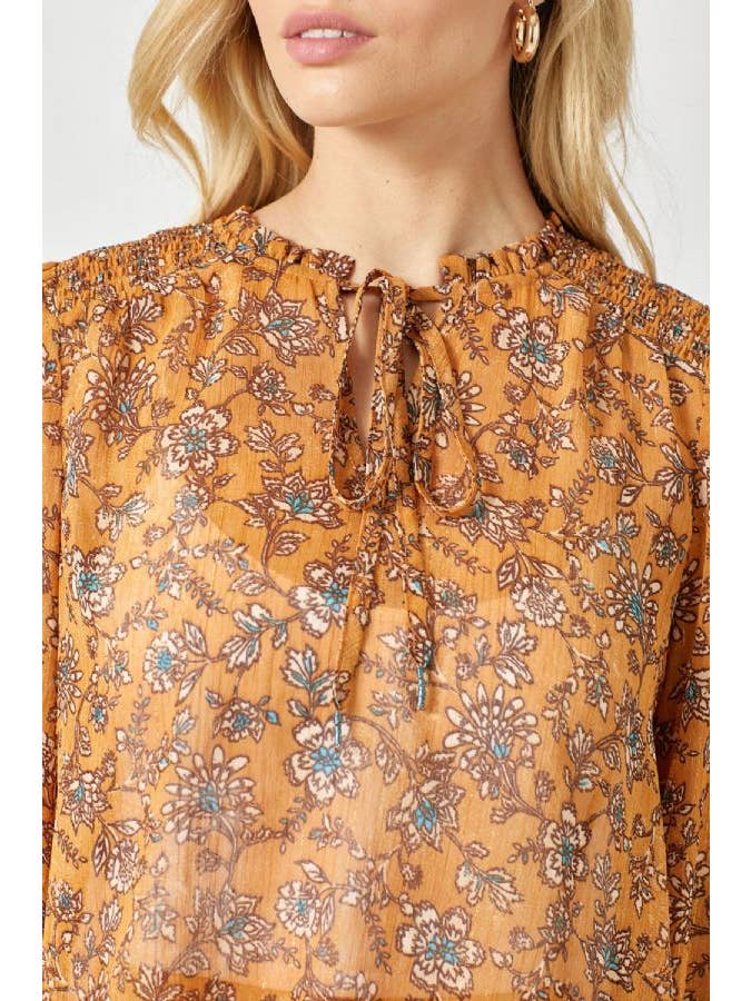 Mystree - Wholesale Blouse - Women's - 60412 Smocked Lurex Chiffon Blouse5