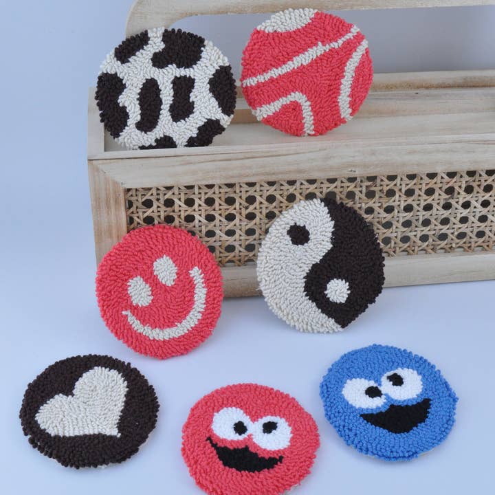 Punch Needle Coaster | Æstetisk krustæppe for engroshandel hos TheMellys