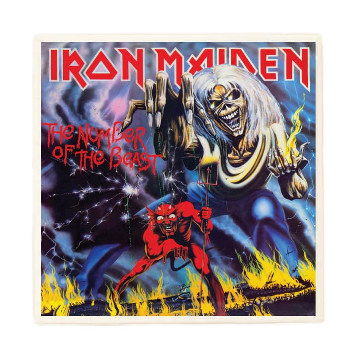 Iron Maiden The Number of the Beast Album Coaster for wholesale by Lucky Mfg. Co.