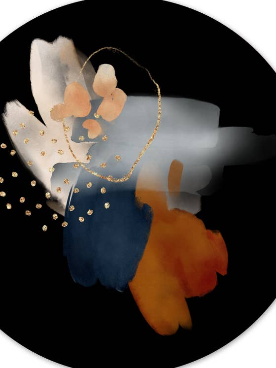 Muurcirkel abstrakt schwarz für den Großhandel von Label2X B.V.