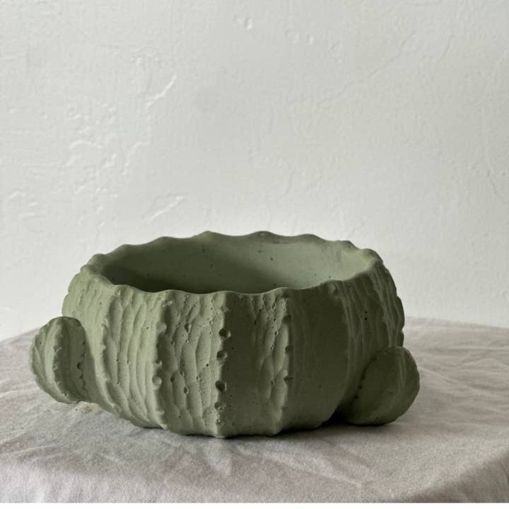 Small round cactus planter for wholesale by Burnt October
