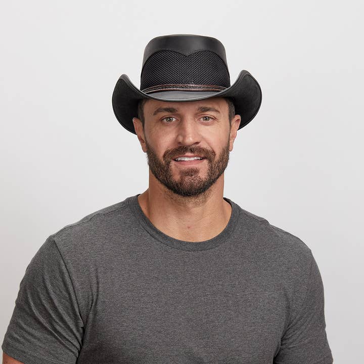 American Hat Makers - Wholesale Cowboy Hat - Unisex - Lightweight Leather Western Hat - Style Durango