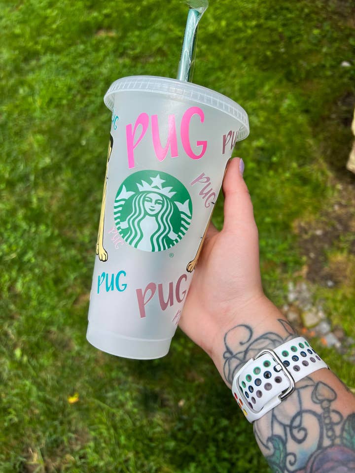 Pug Tumbler for wholesale by The Crazy Craft Girl LLC