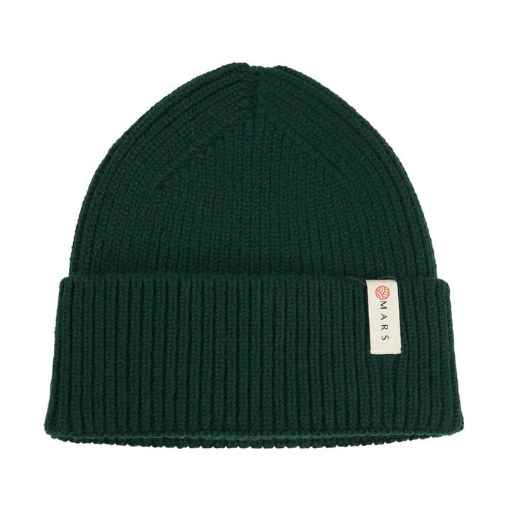Seamless Lambswool Beanie 2.0 - Tartan Green for wholesale by Mars Knitwear
