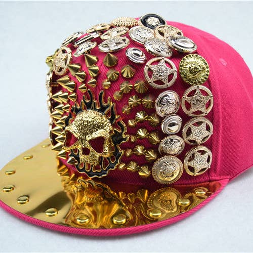 Red Skull Coins Hiphop Cap C0275 for wholesale on Faire9