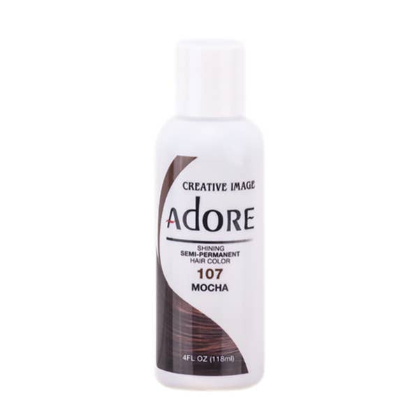 Adore #107 Mocha – 4oz Semi-Permanent Hårfarve for engroshandel hos Majestic Wholesale