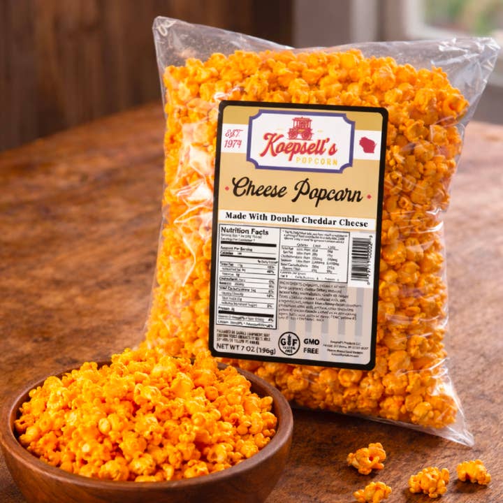 Koepsell's Cheese Popcorn 7oz for wholesale by Koepsell's Products